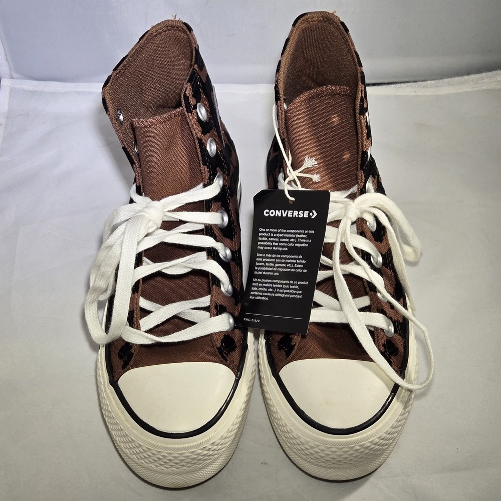 Converse Chuck Taylor Leopard Remix Lift Platform Hi Top Shoe Womens 6‎ New - Picture 4 of 9